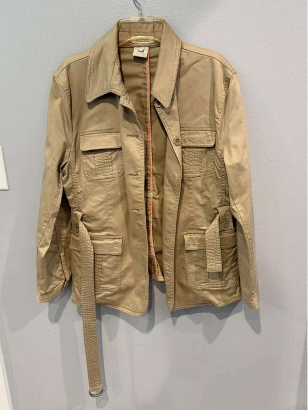 FDJ French Dressing Khaki Utility Safari Jacket L